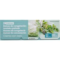 Bolsa para congelar mediana EROSKI, caja 40 uds Bolsa para congelar mediana EROSKI, caja 40 uds