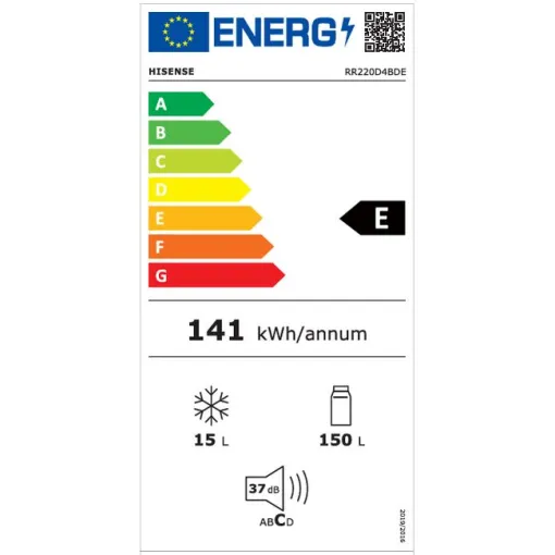 Congelador 1 puerta, libre instalación, RR220D4BDE HISENSE