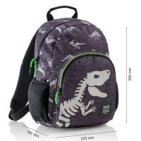 Mochila escolar RPET Doble London T-Rex, 25,5 x 35 x 16 cm. 12 L MIQUELRIUS