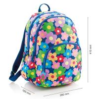 Mochila escolar RPET Triple Oslo Flor Agatha , 28 x 40 x 16 cm. 20 L MIQUELRIUS