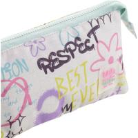 Portatodo Triple Rebel poliester reciclado RPET, 22 x11,5x 6 cm MIQUELRIUS