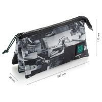 Portatodo Triple Skate Park poliester reciclado RPET, 22 x11,5x 6 cm MIQUELRIUS