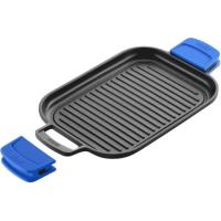 Plancha de asar con rayas, aluminio fundido, apta para todo tipo de cocinas, Solid Pro MONIX, 32x24 cm
