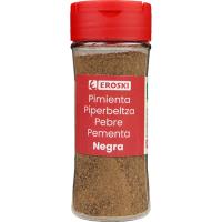 Pimienta negra molida EROSKI, frasco 65 g