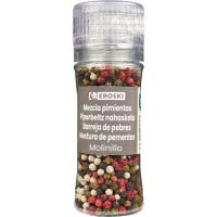 Molinillo mezcla de pimientas EROSKI, frasco 55 g Molinillo mezcla de pimientas EROSKI, frasco 55 g