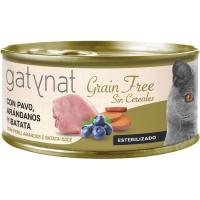 Alimento de pavo-arándanos gato GATYNAT GRAIN FREE, lata 85 g Alimento de pavo-arándanos gato GATYNAT GRAIN FREE, lata 85 g