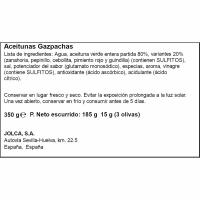 Aceitunas aliño estilo gazpacha JOLCA, lata 185 g
