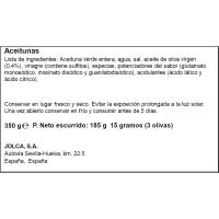 Aceitunas aliño estilo hechizadas JOLCA, lata 185 g