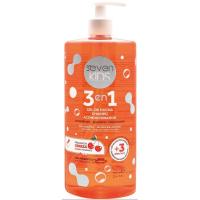 Gel y champú 3en1 SEVEN KIDS, dosificador 750 ml