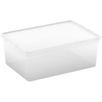 Caja de plástico con tapa C-BOX, capacidad 11 litros CURVER, 14x26x37 cm