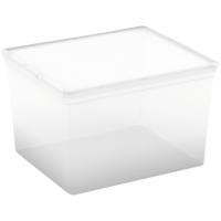 Caja de plástico con tapa C-BOX Cube, capacidad 27 litros CURVER, 25x34x40 cm