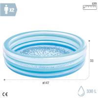 Piscina hinchable infantil Blue Biss, edad rec:+2 años INTEX, Ø147x33 cm