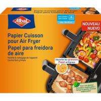 Papel rectangular 20 cm para freidora de aire ALBAL, caja 20 uds