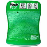 Chicle vibes sabor hierbabuena TRIDENT, bote 70,2 g