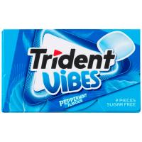 Chicle vibes sabor menta TRIDENT, caja 21 g