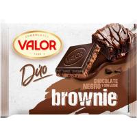 Duo chocolate negro y con leche con brownie VALOR, tableta 130 g Duo chocolate negro y con leche con brownie VALOR, tableta 130 g