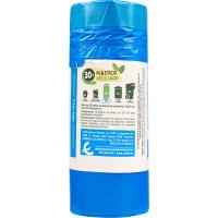 Bolsa basura autocierre azul cubo alto 30L EROSKI, pack 20 uds