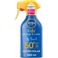 Crema solar kids SPF50+ NIVEA Protefe&cuida, pistola 250 ml
