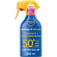 Crema solar SPF50 NIVEA PROTEGE&HIDRATA, pistola 250 ml