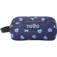 Estuche 3 compartimentos Agapec Glitter Corazones azul 4EF, 12 x 11 x 23 cm TOTTO Estuche 3 compartimentos Agapec Glitter Corazones azul 4EF, 12 x 11 x 23 cm TOTTO