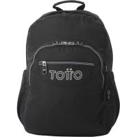 Mochila juvenil negra con porta PC, 33 x 44 x 14 cm 20 L TOTTO