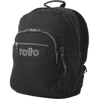 Mochila juvenil negra con porta PC, 33 x 44 x 14 cm 20 L TOTTO