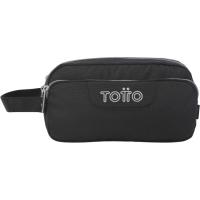 Estuche 3 compartimentos Agapec Ecole Solid Negro, 12x11x23 cm TOTTO