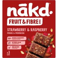 Barritas de fruta, fibra y fresa NAKD, caja 132 g Barritas de fruta, fibra y fresa NAKD, caja 132 g