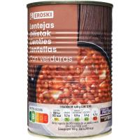 Lentejas con verduras EROSKI, lata 430 g Lentejas con verduras EROSKI, lata 430 g
