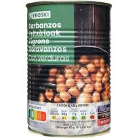 Garbanzos con verduras EROSKI, lata 430 g Garbanzos con verduras EROSKI, lata 430 g