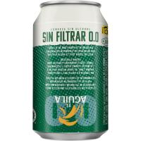 Cerveza 0,0 sin filtrar y sin gluten EL AGUILA, lata 33 cl