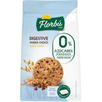 Galleta digestive de avena y choco s/ azúcar FLORBU, bolsa 245 g Galleta digestive de avena y choco s/ azúcar FLORBU, bolsa 245 g