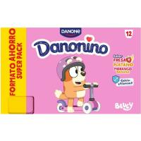 DANONE DANONINO marrubi eta banana zaporeko petita, sorta 12x50 g