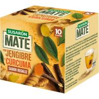 Infusión mate de jengibre y cúrcuma SUSARON, caja 10 uds Infusión mate de jengibre y cúrcuma SUSARON, caja 10 uds