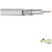 Cable coaxial blanco Ø6 mm para TV, conductor interno CCS, 41425 EUROBRIC, 10 m