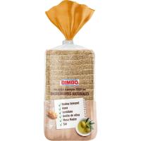 Pan natural 100% integral sin corteza BIMBO, paquete 450 g