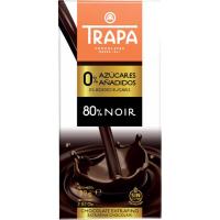 Chocolate negro 80% sin azúcar 0% TRAPA, tableta 80 g