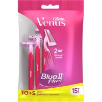 Maquinillas desechables Blue II GILLETTE VENUS Plus, pack 15 uds