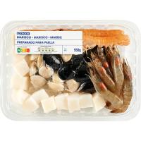 Preparado de marisco para paella EROSKI, bandeja 550 g