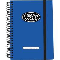 Agenda escolar, tamaño A6, día página, tapa dura estampada OCEAN'S WAVE Agenda escolar, tamaño A6, día página, tapa dura estampada OCEAN'S WAVE