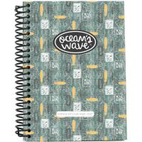 Agenda escolar, tamaño A5, semana vista, tapa polipropileno estampada OCEAN'S WAVE