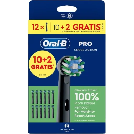 Recambio cepillo dental Cross Action ORA-B, 10+2 uds