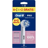 Recambio cepillo dental sensitive ORAL B, 6+2 uds