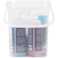 Pack de limpieza auto con cubo ABC, 5 piezas