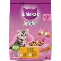 Alimento de pollo para gato junior WHISKAS, bolsa 800 g