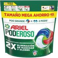 Detergente en cápsulas original ARIEL PODEROSO, bolsa 45 dosis Detergente en cápsulas original ARIEL PODEROSO, bolsa 45 dosis