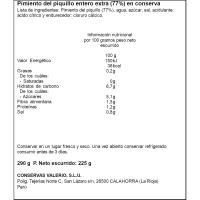 Pimiento de piquillo extra LEYENDA, frasco 225 g