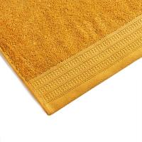 Toalla de ducha mostaza 100% algodón 430gr/m2 baja torsión Comfort EROSKI, 70x140 cm