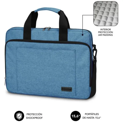 Maletín para portátil Air Padding 15,6" azul SUBBLIM