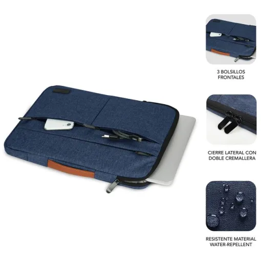 Funda para portátil Air Padding Sleeve 15,6"azul, SUBBLIM